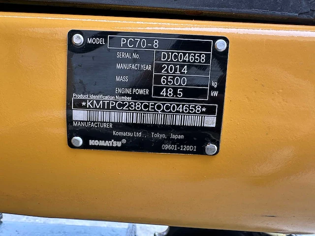 Komatsu - 2014 - pc70-8 - midigraafmachine - afbeelding 41 van  41