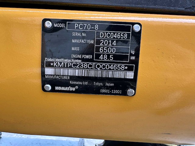 Komatsu - 2014 - pc70-8 - midigraafmachine - afbeelding 35 van  40