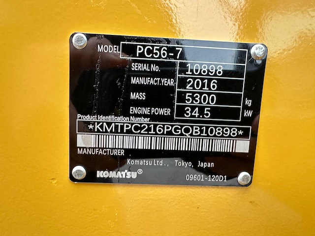 Komatsu - 2016 - pc56-7 - midigraafmachine - afbeelding 31 van  37