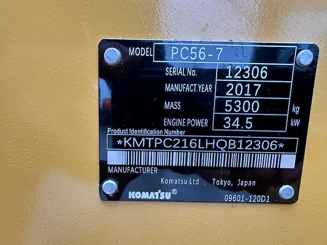 Komatsu - 2017 - pc56-7 - midigraafmachine - afbeelding 30 van  36