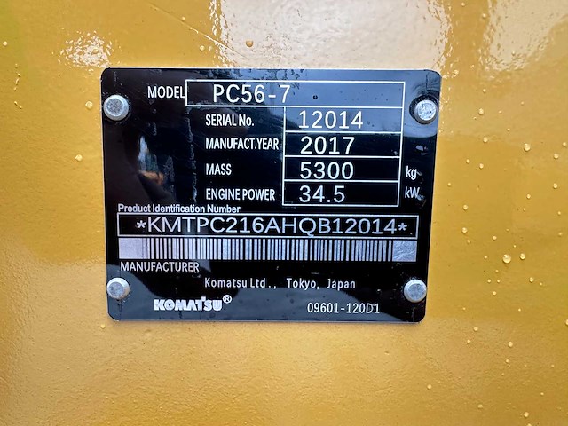 Komatsu - 2017 - pc56-7 - midigraafmachine - afbeelding 24 van  30