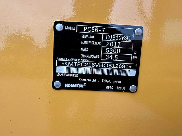 Komatsu - 2017 - pc56-7 - midigraafmachine - afbeelding 33 van  39