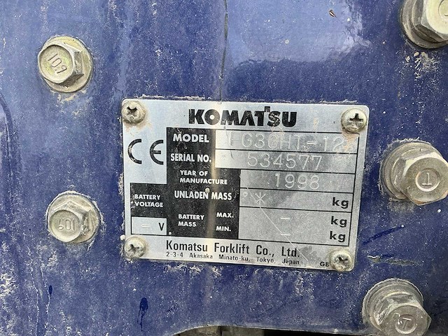 Komatsu fg 30ht-12 vorkheftruck - afbeelding 8 van  11