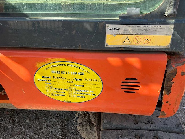 Komatsu pc80mr-3 banden graafmachine - afbeelding 7 van  29