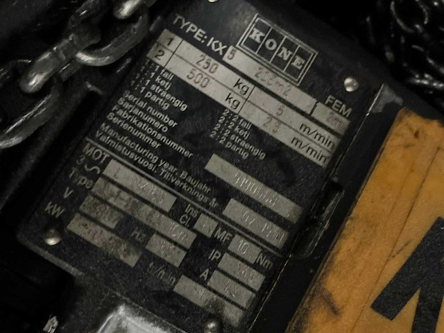 Kone kx5 elektrische kettingtakel - afbeelding 4 van  4