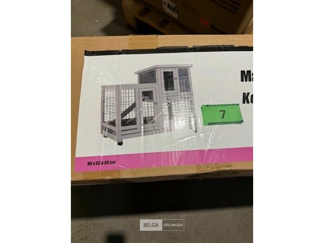 Konijnenhok 95 x 63 x 93 cm - afbeelding 3 van  3