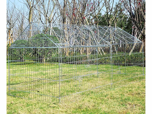 Konijnenhok, buitenkonijnenhok, metalen kooi buiten - afbeelding 9 van  9