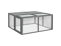 Konijnenhok opvouwbare konijnenkooi met handvat bovenop openbaar voor 2 tot 3 cavia's - afbeelding 2 van  4