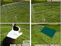 Konijnenren - metaal overdekt 180 x 75 x 75cm - groen - afbeelding 3 van  3