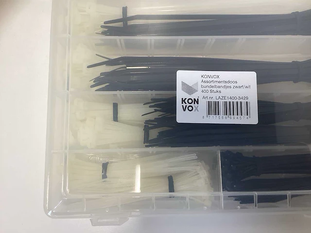 Konvox - assortimentsdoos met tie-wraps 400 stuks - (3x) - afbeelding 4 van  6