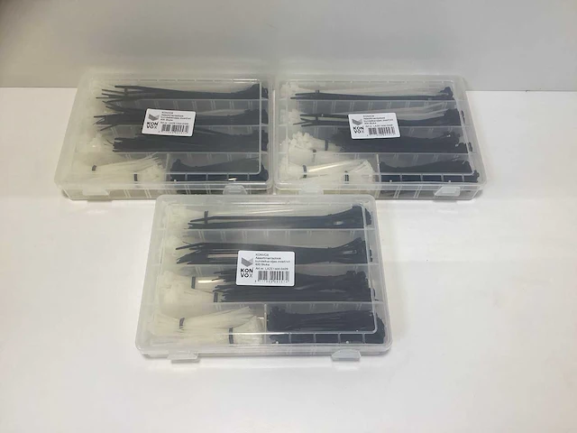 Konvox - assortimentsdoos met tie-wraps 400 stuks - (3x) - afbeelding 6 van  6