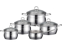 Kookgerei, roestvrij staal, graduatie, inductie-compatibel, zilver, 5 stuks - afbeelding 2 van  9