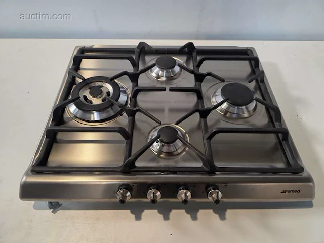 Kookplaat inox 60cm gietijzeren smeg ser60sgh3 - afbeelding 1 van  5