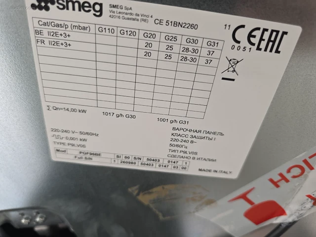 Kookplaat smeg pgf96be - afbeelding 6 van  6