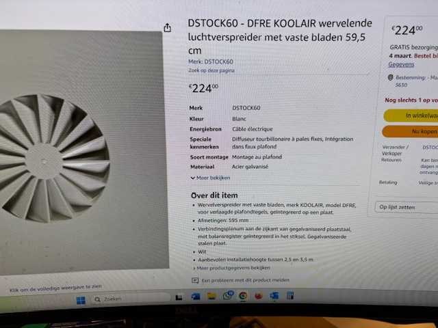 Koolair - 10 x koolair ventilatierooster k269426 60x60 cm (10x) - afbeelding 5 van  5