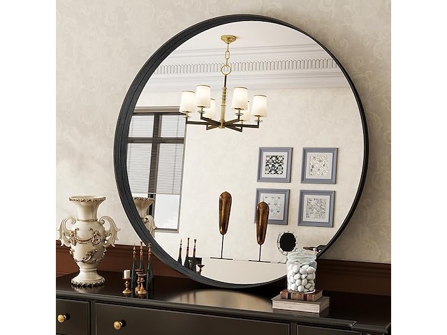 Koonmi luxe ronde spiegel (81 cm) - afbeelding 1 van  2