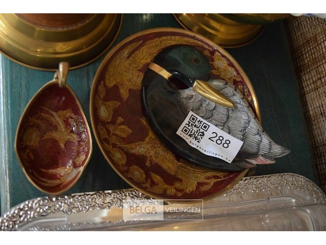 Koper handgeschilderde deco - afbeelding 2 van  3