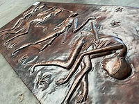 Koperen 3-d afrikaans tafereel wanddecoratie - afbeelding 2 van  3