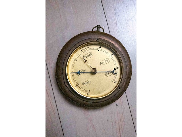 Koperen barometer - afbeelding 1 van  2
