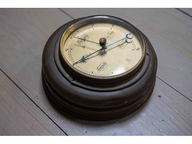 Koperen barometer - afbeelding 2 van  2