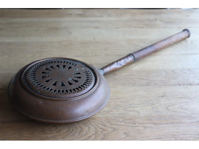 Koperen bedverwarmer - afbeelding 1 van  2