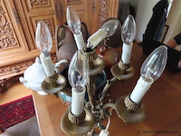 Koperen bijzetlamp, 6 lichtpunten - afbeelding 3 van  4