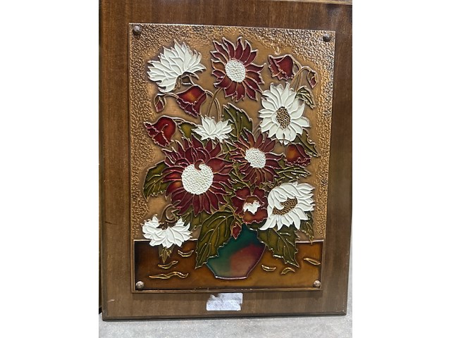 Koperen bloementekening - afbeelding 1 van  1