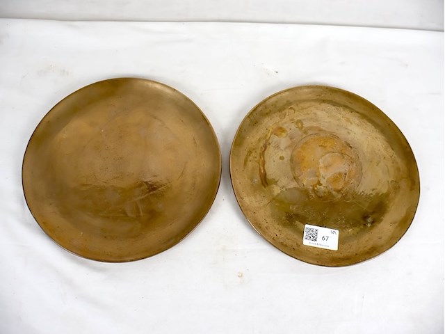 Koperen bord (x2) - afbeelding 1 van  5