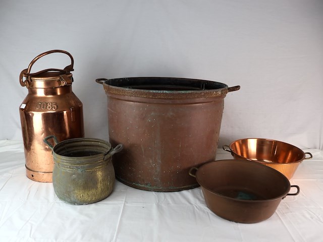 Koperen decoratieve pot (x5) - afbeelding 1 van  7