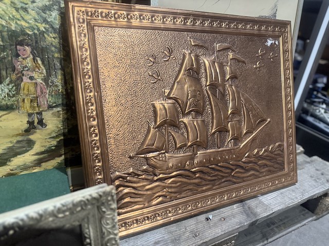 Koperen kader boot - afbeelding 1 van  2