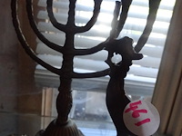 Koperen kandelaar h22 en vogel - afbeelding 2 van  2