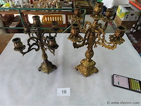 Koperen kandelaars 2 stuks - afbeelding 1 van  3