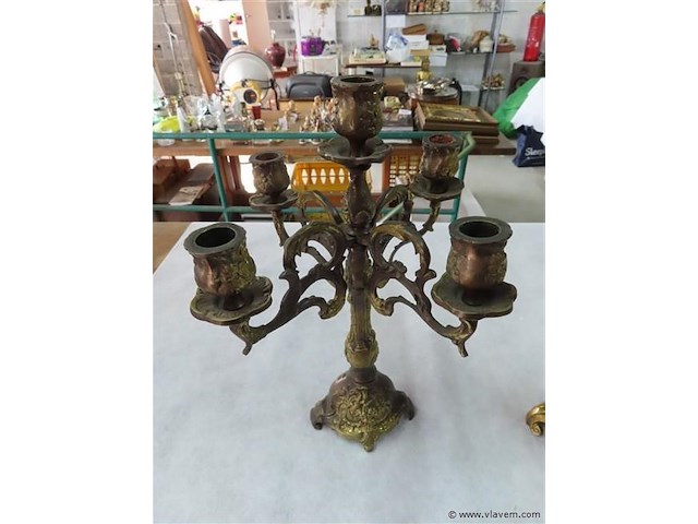 Koperen kandelaars 2 stuks - afbeelding 2 van  3