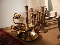 Koperen kandelaars (x10) - afbeelding 1 van  4
