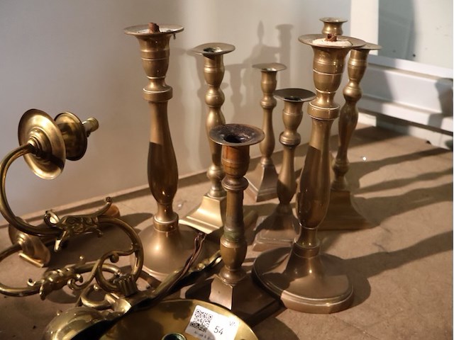 Koperen kandelaars (x10) - afbeelding 2 van  4