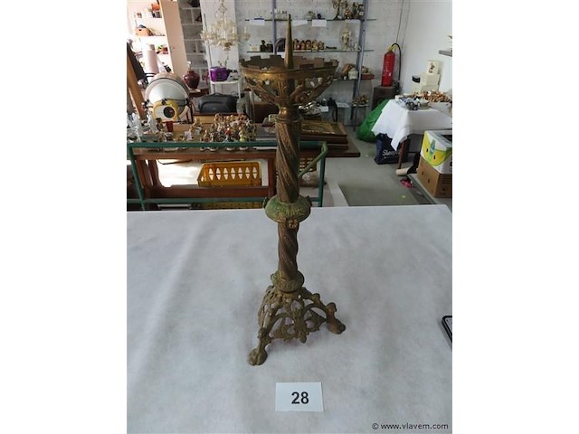 Koperen kerkandelaar h 50cm - afbeelding 1 van  3