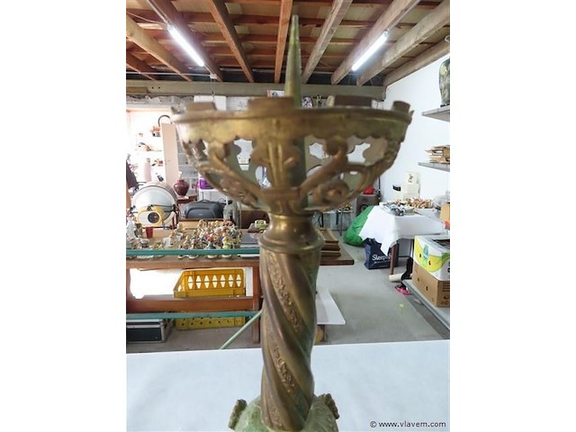 Koperen kerkandelaar h 50cm - afbeelding 2 van  3
