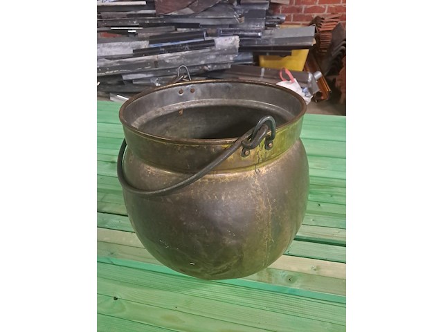 Koperen ketel h 290 mm ø 330 mm - afbeelding 1 van  3