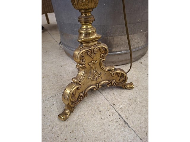 Koperen lampadaire - afbeelding 2 van  2