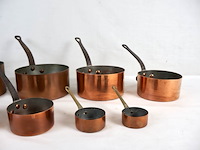 Koperen pannenset (x8) - afbeelding 3 van  6