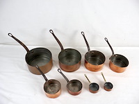 Koperen pannenset (x8) - afbeelding 5 van  6