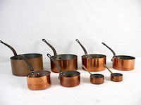 Koperen pannenset (x8) - afbeelding 6 van  6