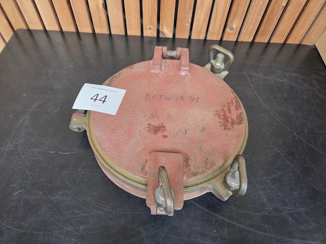 Koperen patrijspoort met spiegel - afbeelding 4 van  6