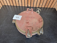 Koperen patrijspoort met spiegel - afbeelding 4 van  6