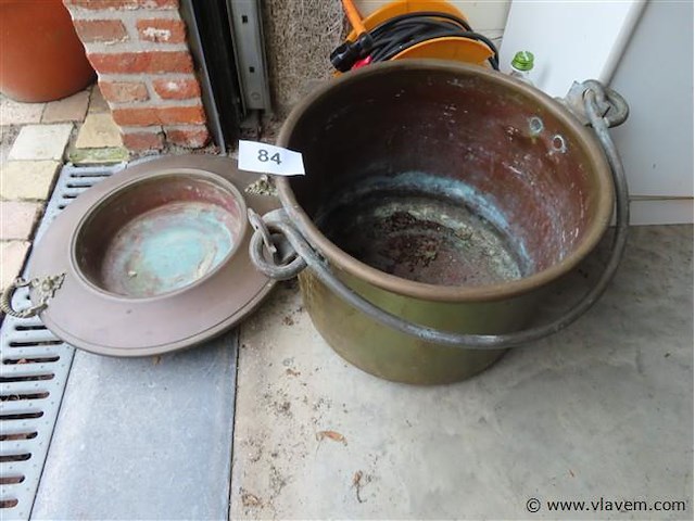 Koperen pot 2 stuks - afbeelding 1 van  3