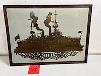 Koperen scheepsmaquette - afbeelding 1 van  2