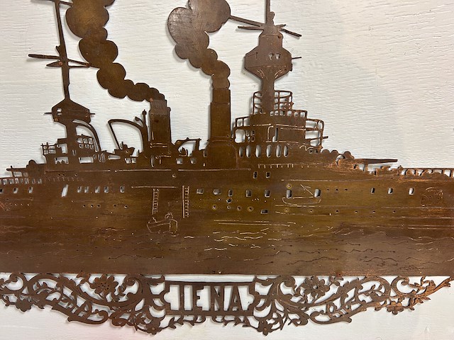 Koperen scheepsmaquette - afbeelding 2 van  2