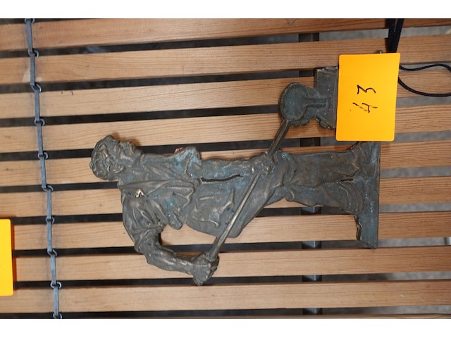 Koperen sculptuur van smid - afbeelding 2 van  2