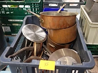Koperen set kookpotten - afbeelding 2 van  4