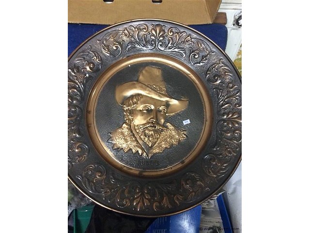 Koperen wandplaat - afbeelding 1 van  2